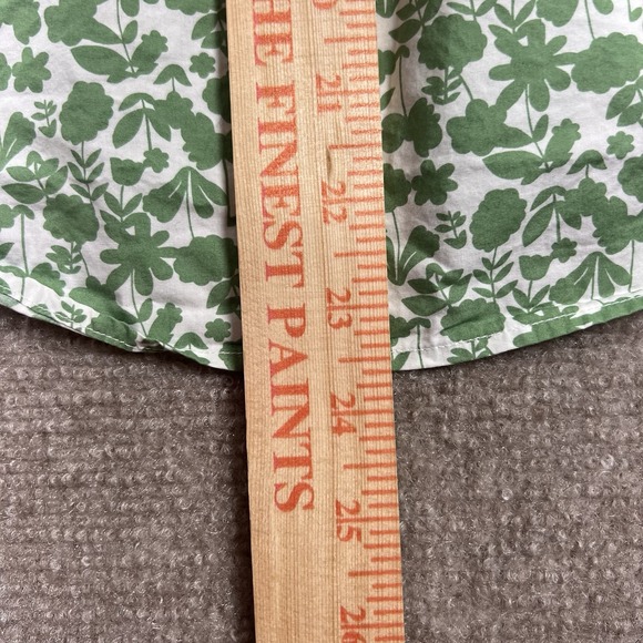 Boden Button Down Shirt Women's 2P Green White Floral Print Cotton Long Sleeve - Picture 6 of 9